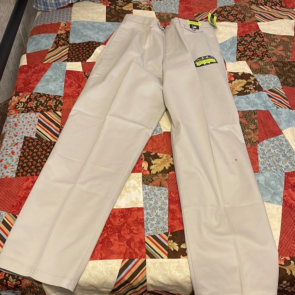 Ram slacks with small stain